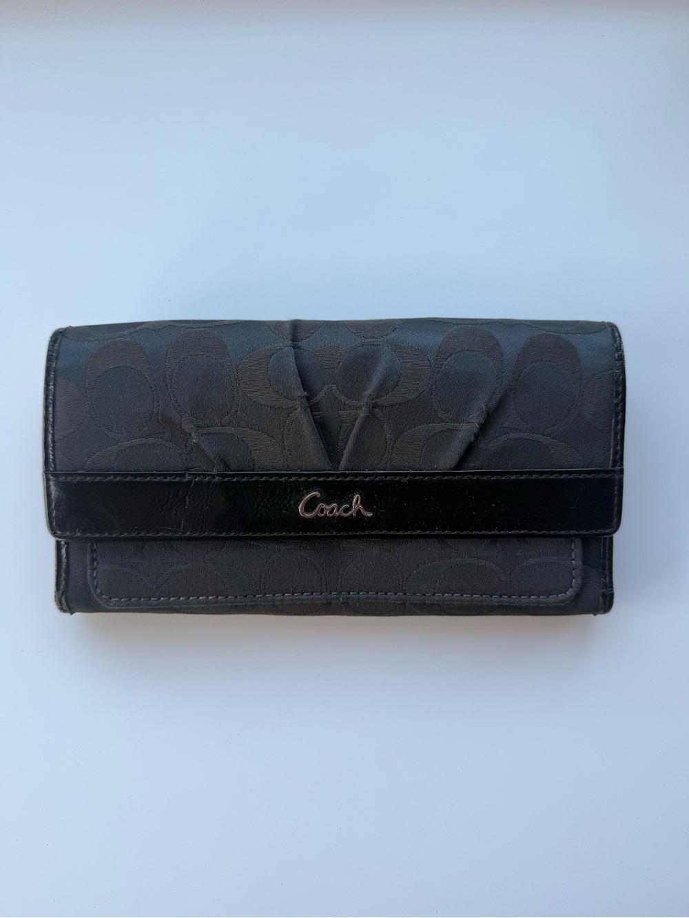Coach Soho Y2K Signature Pleated Slim Envelope Wallet